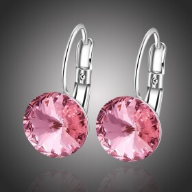 Náušnice Swarovski Elements Amanda Rose, Růžová