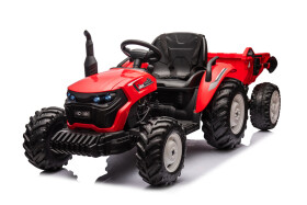 Mamido Elektrický traktor s přívěsem pro děti HC-306 24V červený