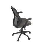 Židle kancelářská, látka černá, houpací mechanismus, kolečka pro tvrdé povrchy