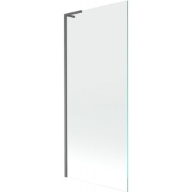 MEXEN/S - Next L vanová zástěna FIX 80 x 150, transparent, grafit kartáčovaná 895-080-000-03-00-66