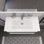 DURAVIT - ME by Starck Umyvadlo nábytkové 1030x490 mm, s přepadem, s otvorem pro baterii, WonderGliss, bílá 23361000001