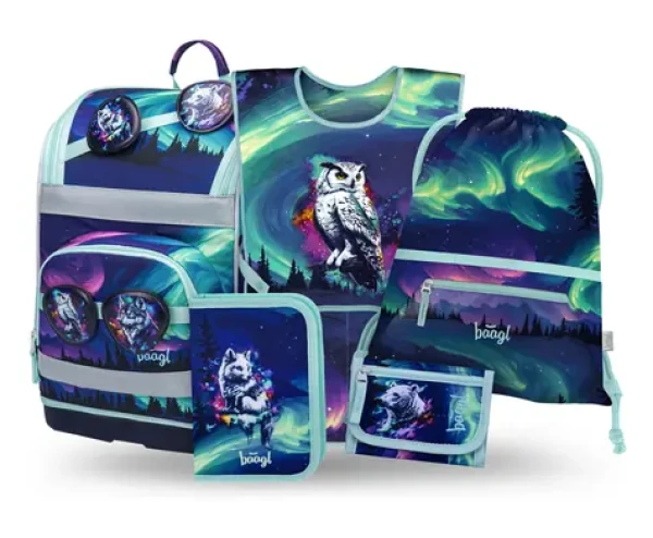 BAAGL SET 5 Zippy Plus Aurora: aktovka, penál, sáček, zástěra, peněženka GRS (A-36030)