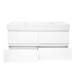 Koupelnová skříňka s umyvadlem SAT B-Way 119x50x45 cm bílá lesk BWAY2120WU2BI BWAY2120WU2BI