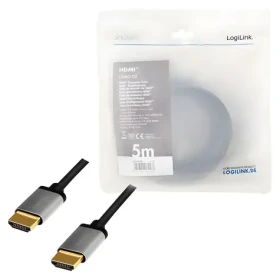 LogiLink HDMI 2.0 černá / HDMI kabel / 4K/60Hz / pozlacené konektory / 5 m (CHA0103)