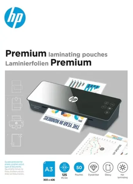 HP Premium laminovací fólie A3 125 mic / Laminovací fólie / lesklé / 50 ks (HPF9127A3125050)