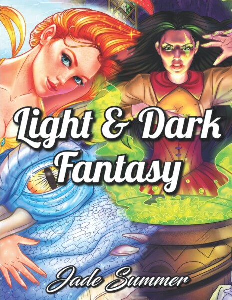 Light and Dark Fantasy, antistresové omalovánky, Jade Summer