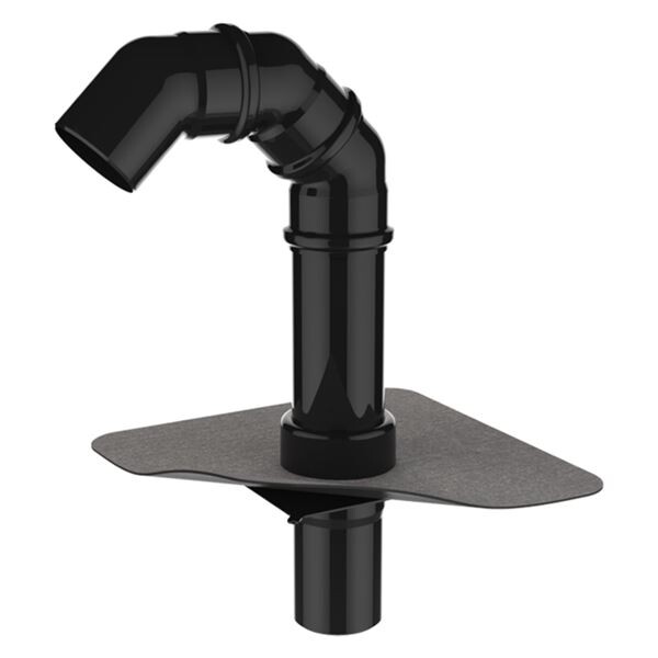 Hauff-Technik prostup pro kabely DN 125 s integrovanou PVC manžetou černý