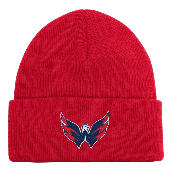 Outerstuff Dětská zimní čepice Washington Capitals NHL Cuffed Knit červená II