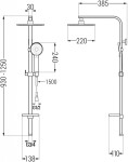 MEXEN/S - Q40 černá sprchový sloup 798404095-70