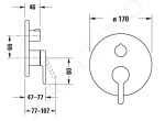 DURAVIT - C.1 Sprchová baterie pod omítku, pro 2 spotřebiče, chrom C14210012010