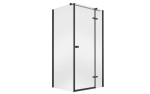 BESCO - Obdélníkový sprchový kout PIXA BLACK - Rozměr A - 120, Rozměr B - 80, Směr zavírání - Pravé (DX) BCPIXA1280OBDPB