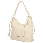 Moderní dámská koženková kabelka na rameno Bonnie, béžová