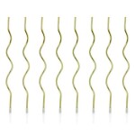 PartyDeco Svíčky Vlnky zlaté 14 cm 8 ks