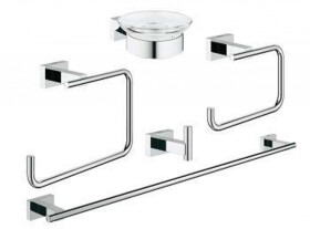 GROHE - Essentials Cube Sada doplňků do koupelny 5 v 1, chrom 40758001