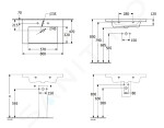 VILLEROY & BOCH - Subway 3.0 Umyvadlo 800x470 mm, bez přepadu, otvor pro baterii, alpská bílá 4A708101