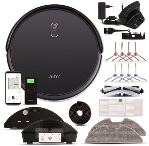 Lauben Robot Vacuum 26BB Pet černá / Robotický vysavač / WiFi / Hepa / 62 dB (LBNRV26BB)