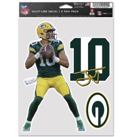 Samolepka Green Bay Packers NFL Jordan Love #10 Player Set (3 ks)% 1 ks