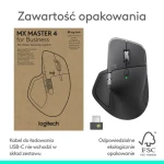 Logitech MX Master 4 for Business grafitová / Optická bezdrátová myš / 8000 DPI / 8 tlačítek / 2 kolečka (910-007617)