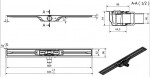 I-Drain - Linear 54 Nerezový sprchový žlab PRO SS Linear, délka 80 cm, s hydroizolací IP4M08001X1