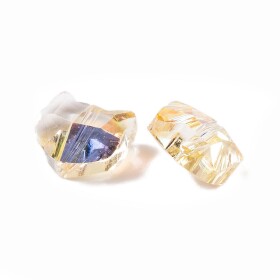 Skleněné korálky - broušená kočka - různé varianty - 8,5 x 8,5 x 5 mm - 1 ks Barva: Zlatá