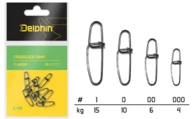 Delphin Karabinka Crosslock Snap C-03 Velikost 0 10ks (969C03002)