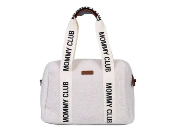 Childhome Přebalovací taška Mommy Club Signature Teddy Off Whitet / 38 x 27 x 21 cm (CWMCSTW)