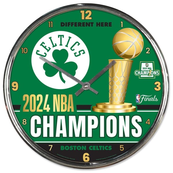 Hodiny Boston Celtics NBA 2024 Champions WinCraft Chrome