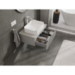 MEXEN/S - Rivel koupelnová skříňka pod umyvadlo 70 cm s deskou, 1 šuplík, reliéf , šedá mat 91A20-07023-1-BFC62