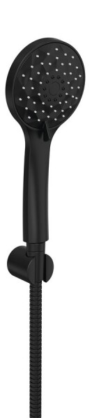 SAPHO - Sprchová souprava, 4 režimy sprchování, silikon trysky, pevný držák, hadice 1500, černá mat 1204-61B