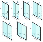 REA/S - Sprchový Rapid Slide Brush Gold Dveře: 150 x Sprchová zástěna: 80 KPL-09380
