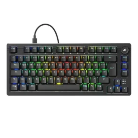 Sharkoon Skiller SGK25 černá / herní klávesnice / mechanická / Hunao Red / RGB / Hot-Swap / USB-C / 1.8m / DE Layout (4044951041824)