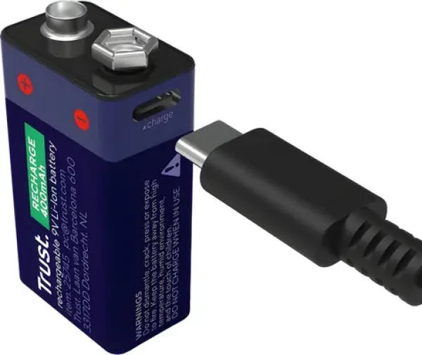 Trust nabíjecí baterie 9V USB-C / Nabíjecí baterie / 400 mAh / 4 h nabíjení (25745)
