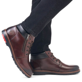 Kožené pohodlné zateplené boty Rieker M RKR625 brown 46