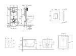 GROHE - Rapid SL Set předstěnové instalace, klozetu Arkas I a sedátka softclose, tlačítko Skate Cosmopolitan, alpská bílá SANI11BA3115