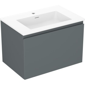 MEXEN/S - Orio koupelnová skříňka 70 cm s umyvadlem Otis, 1 šuplík, grafit mat/bílá mat 91A10-07047-1-BF66-W18M01