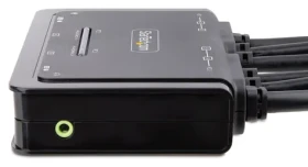 StarTech C2-DD46-UA2-CBL / KVM přepínač / 2-portový / Dual Monitor / DisplayPort / 4096x2160 / integrované kabely (C2-DD46-UA2-CBL-KVM)