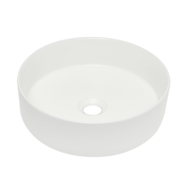 Umyvadlo na desku SAT Mood 36x36 cm bílá matná bez otvoru pro baterii, bez přepadu SATM3636MW SATM3636MW