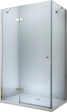 MEXEN/S - Roma sprchový kout 80x80, kyvný, čiré sklo, chrom + vanička 854-080-080-01-00-4010