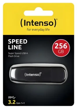 Intenso Speed Line 256GB černá / Flash disk / USB 3.2 Gen 1 / čtení 35 MB/s / zápis 20 MB/s (3533492)