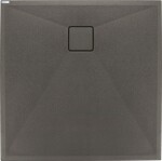 DEANTE - Correo antracitová metalíza Granitová sprchová vanička, čtvercová, 80x80 cm KQR_T42B