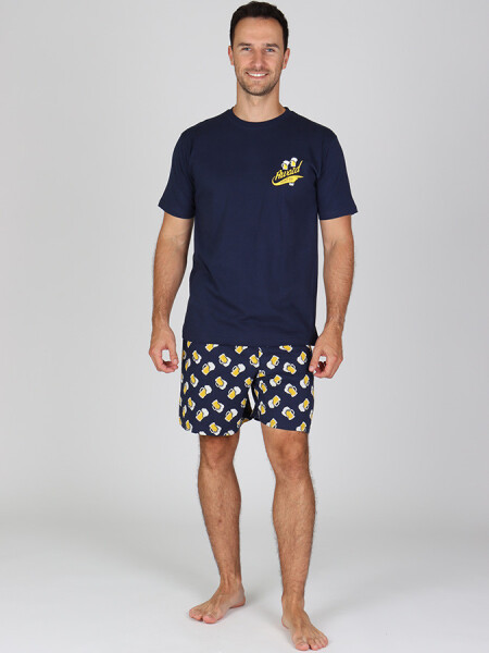 EVONA a.s. Pánské krátké pyžamo P LUCA s pivním potiskem - P LUCA XL