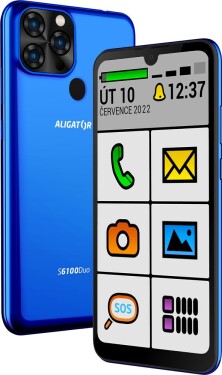 Aligator S6100 Senior 32GB modrá / 6.3" / Quad-Core / 2GB RAM / 32GB / 8MP + 5MP / Android 12 (AS6100SENBE)