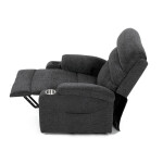 Polohovací křeslo, elektrické kabelové ovládání, šedá, látka, TV-S8348 GREY2