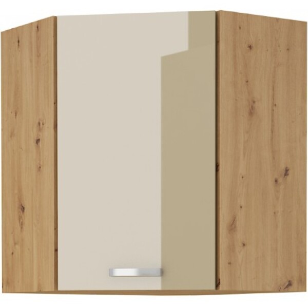 Horní rohová skříňka Artisan 60x60 GN-72 1F (45°) Barva korpusu: Dub artisan, Barva dvířek: Cappucino lesk