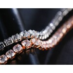 Náramek Swarovski Elements Cianoti, Bílá/čirá 14 cm + 9 cm (prodloužení)
