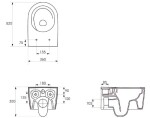 CERSANIT - SET B239 WC mísa INVERTO HF TS DUR SLIM WRAP SC EO VIRT S701-419