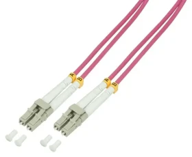 LogiLink OM4 LC-UPC fialová / Optický patch kabel / Duplex / Multimode / 20 m (FP4LC20)