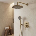 REA - Podomítková sprchová sada Lungo Stripe Gold Brush + BOX REA-P9492