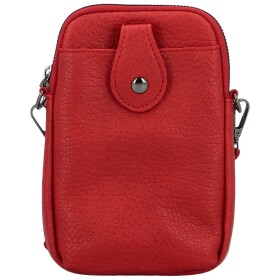 Trendy dámská koženková crossbody kapsa Asirys, červená