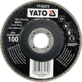 YATO Lamelový brusný kotouč 125x22,4 mm P36 / Brusný kotouč / Na kov